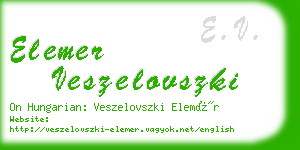 elemer veszelovszki business card